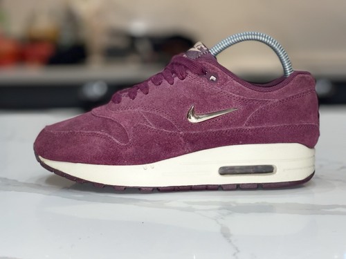 Nike Air Max 1 Premium SC Jewel Bordeaux Burgundy Suede Uk 4 Eur 37.5 AA0512-600 - Picture 4 of 16