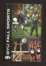 2000 Brigham Young Cougars Football Soccer Volleyball Pocket Schedule Marriott