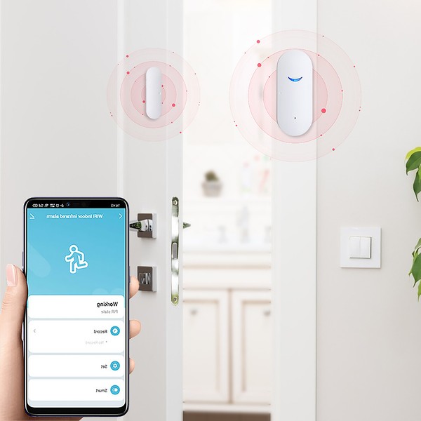 Alternate view of Smart Wi-fi Home Window Security Alarm Sensor System Alexa Google Tuya App