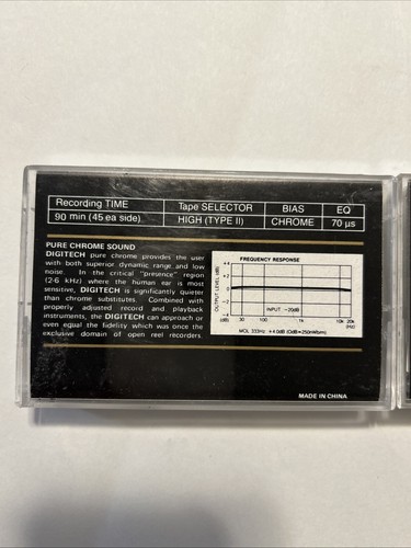 2 pieces pure chrome DTII 90 Chrome Bias 70us EQ Blank Audio Cassette Tape - Picture 5 of 10