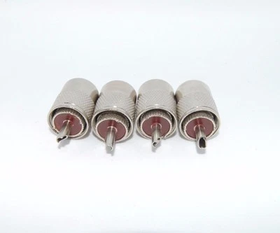 MOONRAKER 4 x pl259 UHF coax connector plugs for rg58 coaxial cable