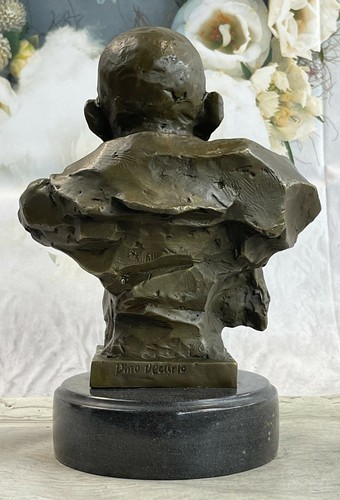 Sculpture buste en bronze édition limitée Mahatma Gandhi artisanat statue art pas de prix de réserve - Photo 5 sur 10