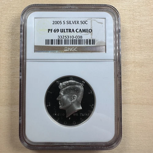 2005 S KENNEDY HALF DOLLAR SILVER NGC PR 69 ULTRA CAMEO
