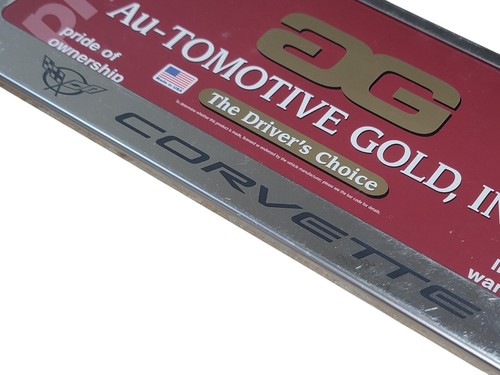 Corvette C5 Mirrored Chrome Stainless Steel License Plate Frame Never Rust New - Picture 7 of 8