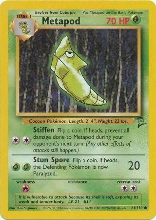 Metapod 81/130 Base Set 2 Common Light Play LP Pokemon DNA GAMES - Picture 1 of 1