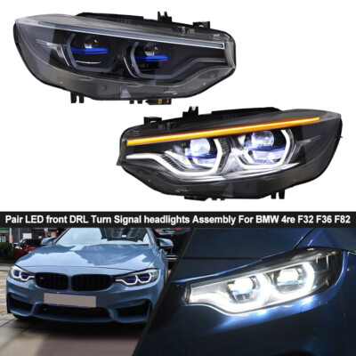 LED Headlights For BMW F32 F36 F82 4 Series DRL Sequential Signal