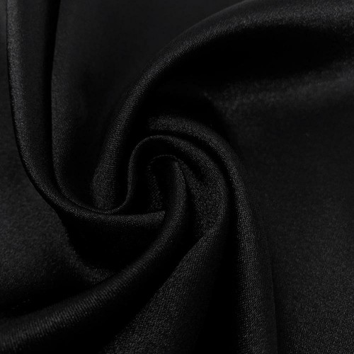 Charmeuse Satin Fabric Stretch | 58" Wide | Silky, Bridal | By Yard Black - 第 1/3 張圖片