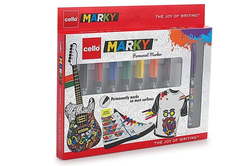 BIC-Cello Marky Permanent Marker pk Of 8|Permanent Medium Point Marker Pens - Picture 5 of 5