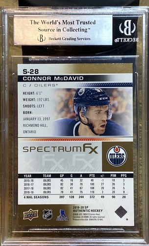 2019-20 SP Authentic Spectrum FX Gold /50 Connor McDavid #S-28 BGS 8.5 - 第 3/3 張圖片