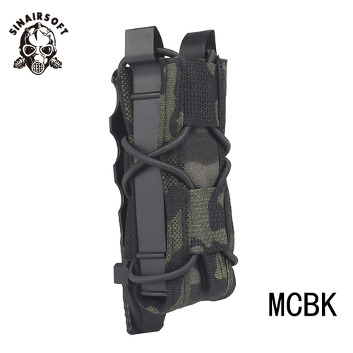 Táctico Molle 9 mm Pistola Mag Bolsa Revista Única Bolsa Linterna Soporte Antorcha - Imagen 13 de 22