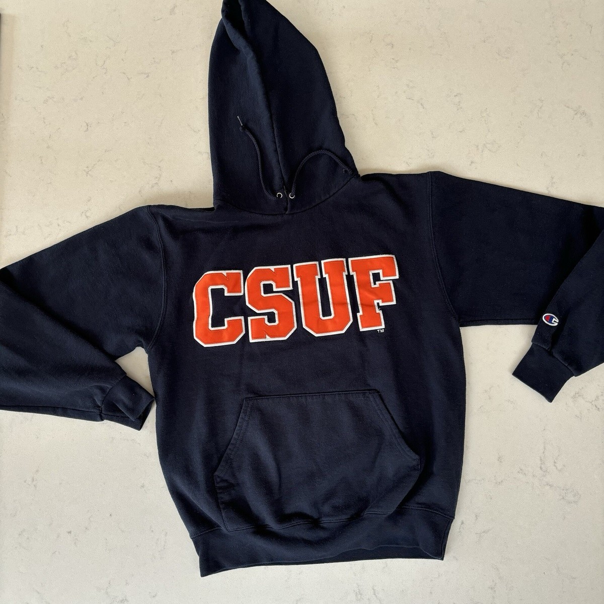 Cal State University Fullerton CSUF Champion Hoodie Small Navy