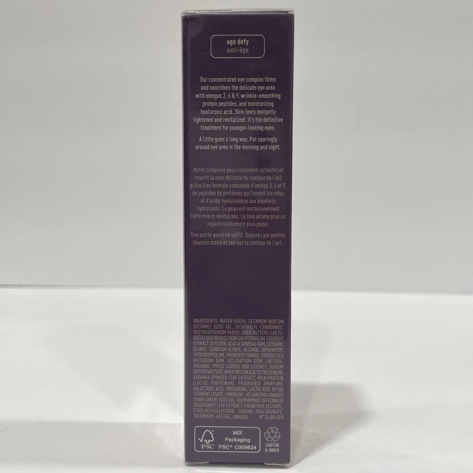 Complejo de ojos Nude Skincare Advanced Renewal 0,5 oz Age Defy NUEVO sellado Foto 3 de 4