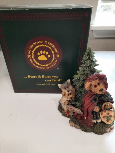 Christmas Boyds Bearstone Lil' Rosso con B.B. Lupo...Vado dalla nonna #2452 - Foto 5 di 7