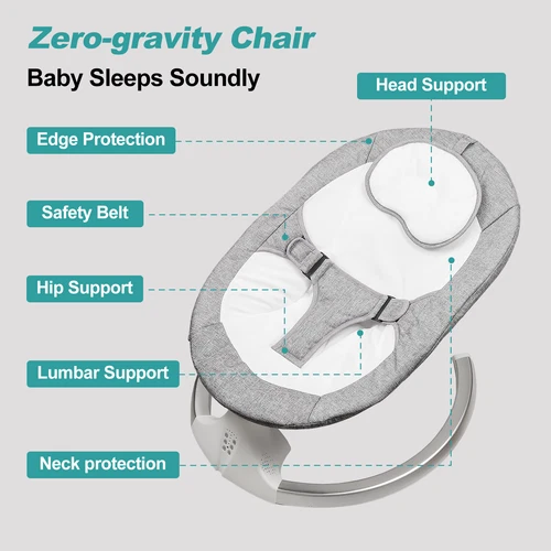Bluetooth Electric Baby Swing Infant Cradle Bouncer Rocker Chair Music Remote UK - Picture 5 of 19
