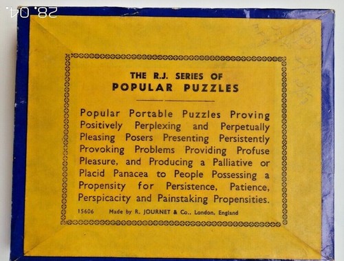Vintage Toy Games R J Series of Popular Puzzles by R Journet London Skill Needed - Picture 17 of 61