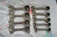 GearWrench 9 Pc Metric Stubby Combination Ratcheting Wrench Set