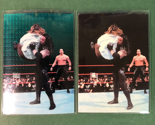 1999 Comic Images WWF SmackDown! Chromium The Undertaker #43 Mankind Choke Slam - Picture 1 of 4