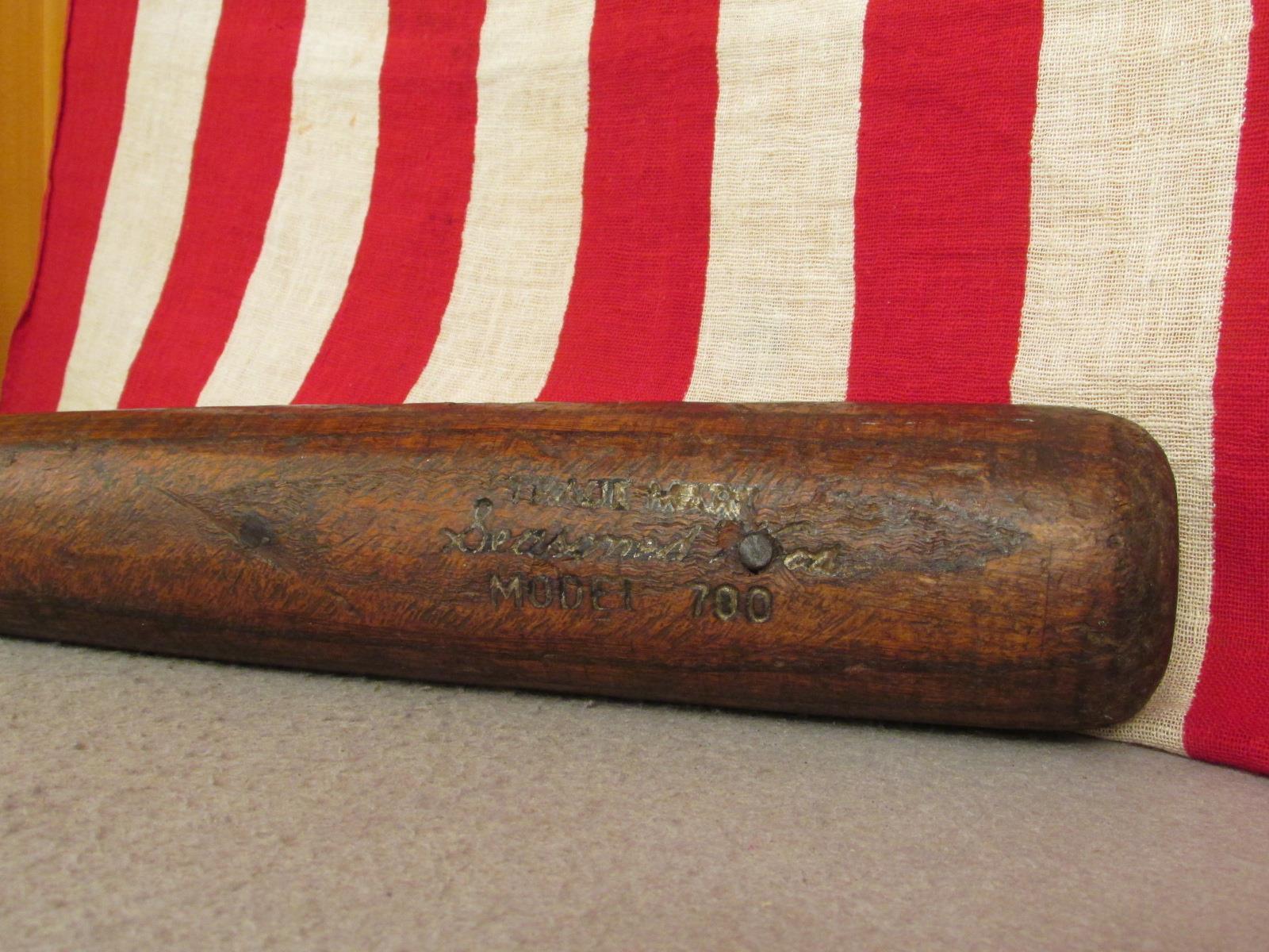 Vintage RG Hower 'ISlugUm' Wood Baseball Bat 34" Lewistown,PA Antique