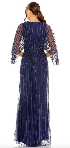 Mac Dugal 93841 Plus Size: 18 Kimono Sleeve Evening Dress Beaded Formal Gown - Picture 2 of 8