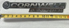 Cornwell Tools Platinum Series Badge Emblem Chrome/Black 16"x2.5” Adhesive Back