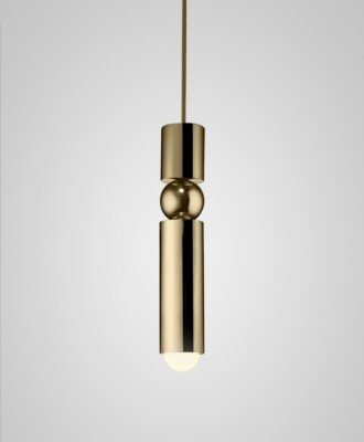 Lee Broom Fulcrum Pendelleuchte, poliertes Gold