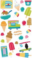 Ice Cream Truck, 4x7" scrapbook stickers Sticko SPLMG04