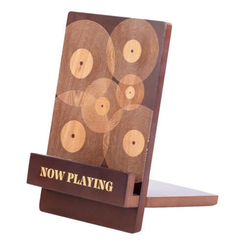 Now Playing Vinyl Record Stand Retro Holder For Vinyl Record Wood Record