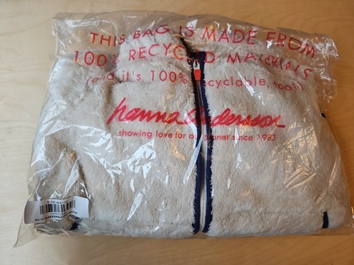 NWT HANNA ANDERSSON LIGHT OAT MARSHMALLOW FLEECE HOODIE JACKET 120 6/7 $58 - Picture 5 of 5