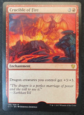 Crucible of Fire - MTG Magic - Commander 2017 - Misprint No Holo Stamp