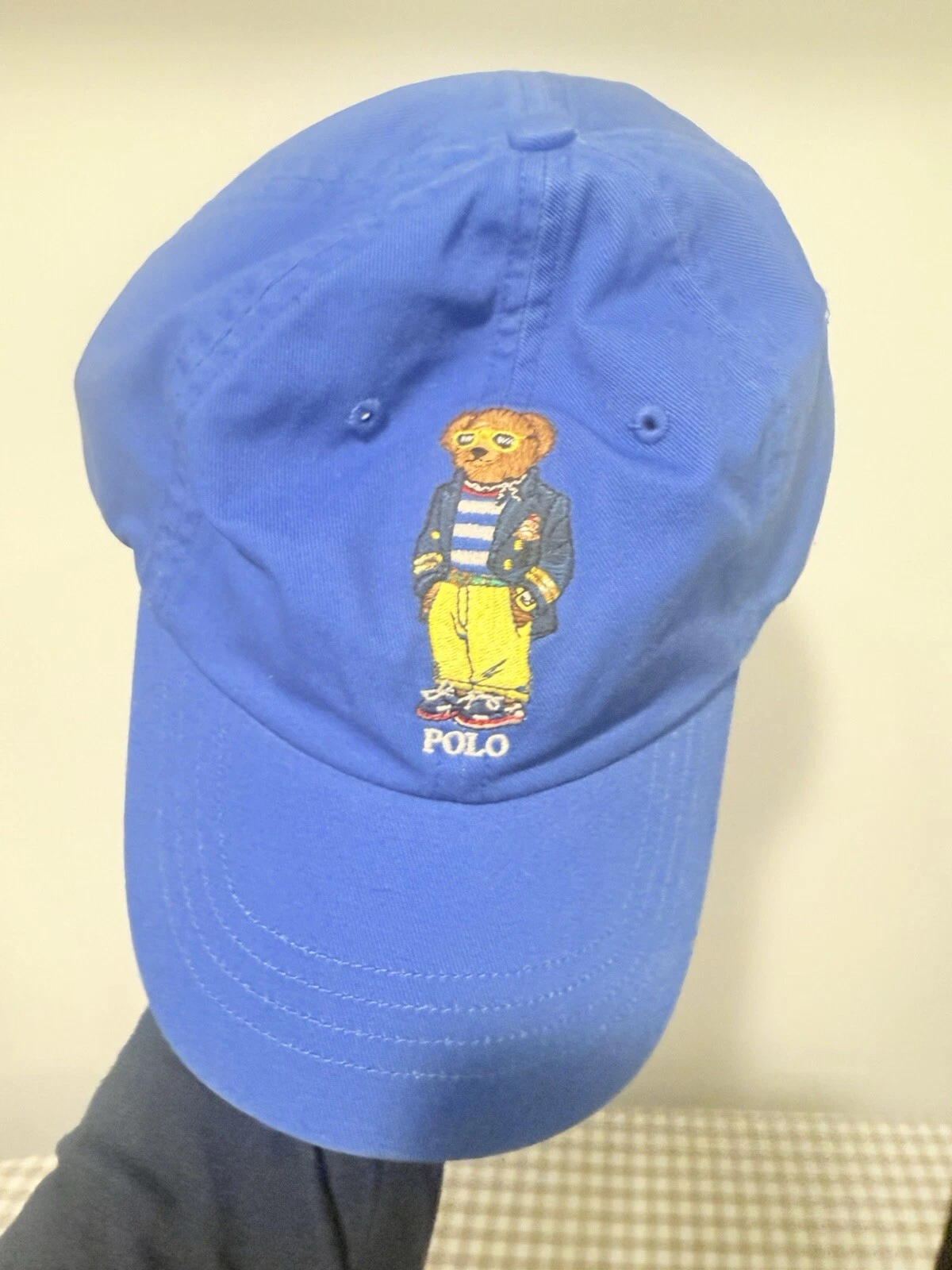 Polo Ralph Lauren Embroidered Polo Bear Men's Cap   Classic Light Blue