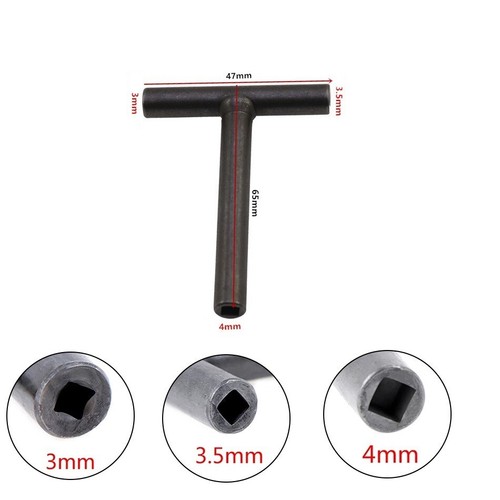 1PC T Wrench 3mm 3.5mm 4mm Spanner Square Hexagon Wrench Tool For Scooter - Picture 19 of 24