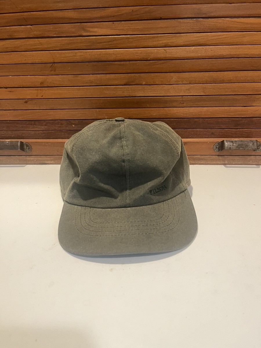 90’S MADE IN USA FILSON LONG BILL CAP Vintage Filson Tin Cloth Long Bill Hat Cap Wax Cotton