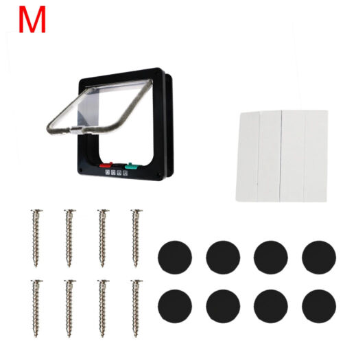 4 Way Lock Security Flap Door Small Pet Dog Supplies Cat Puppy Safety Gate New - Picture 18 of 23