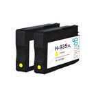 2 wkłady z żółtym atramentem do zastąpienia HP 935Y (935XL) nie-OEM / kompatybilne