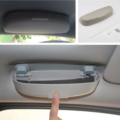 308449 Portable grau Auto Innen Sonnenbrillen Aufbewahrungskoffer Brillenhalter
