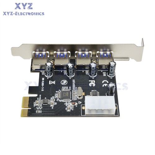 4 Port PCI-E to USB 3.0 HUB PCI Express Expansion Card Adapter 5 Gbps Speed - Picture 4 of 8