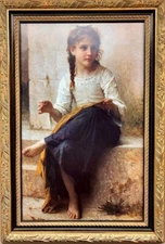 William Adolphe Bouguereau "The Seamstress" (1898) Custom Framed  Art Print