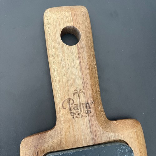 Bandeja de madera para servir Palm Restaurant con piedra - Imagen 3 de 6