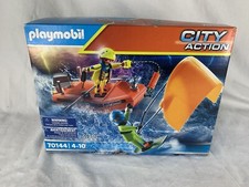 Playmobil City Action Sea Rescue: Kitesurfer Rescue with Speedboat Playset 70144