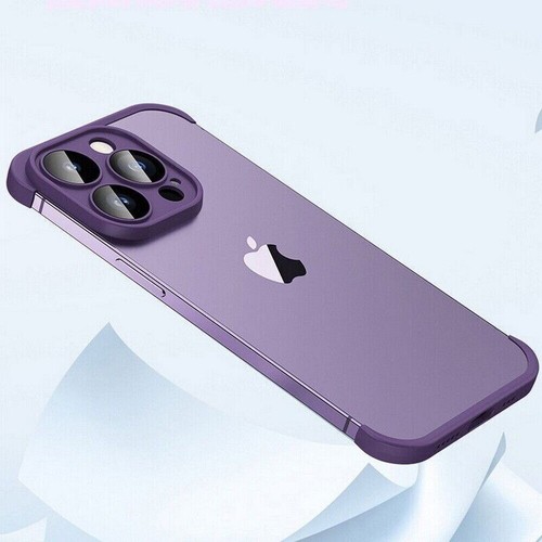 Case For iPhone 16 15 14 13 12 Frameless Bumper Glass Lens Protector Cover - Picture 13 of 32