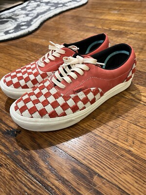 Vans Authentic Comfycush Red and White Checkerboard Size 8 Shoes