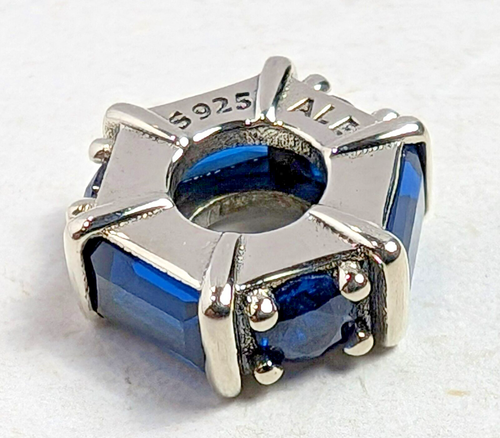 Authentic Pandora Charm, Blue Ice Sculpture Spacer, #797529NSBL, Silver 925 - Picture 3 of 3