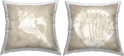 Sandy Shell Impressions Outdoor Pillow Set by Carol Robinson - 2 Pack