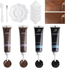 Leather Repair Kit Black Brown Vinyl Leather Filler Repair Scratch with Accesso