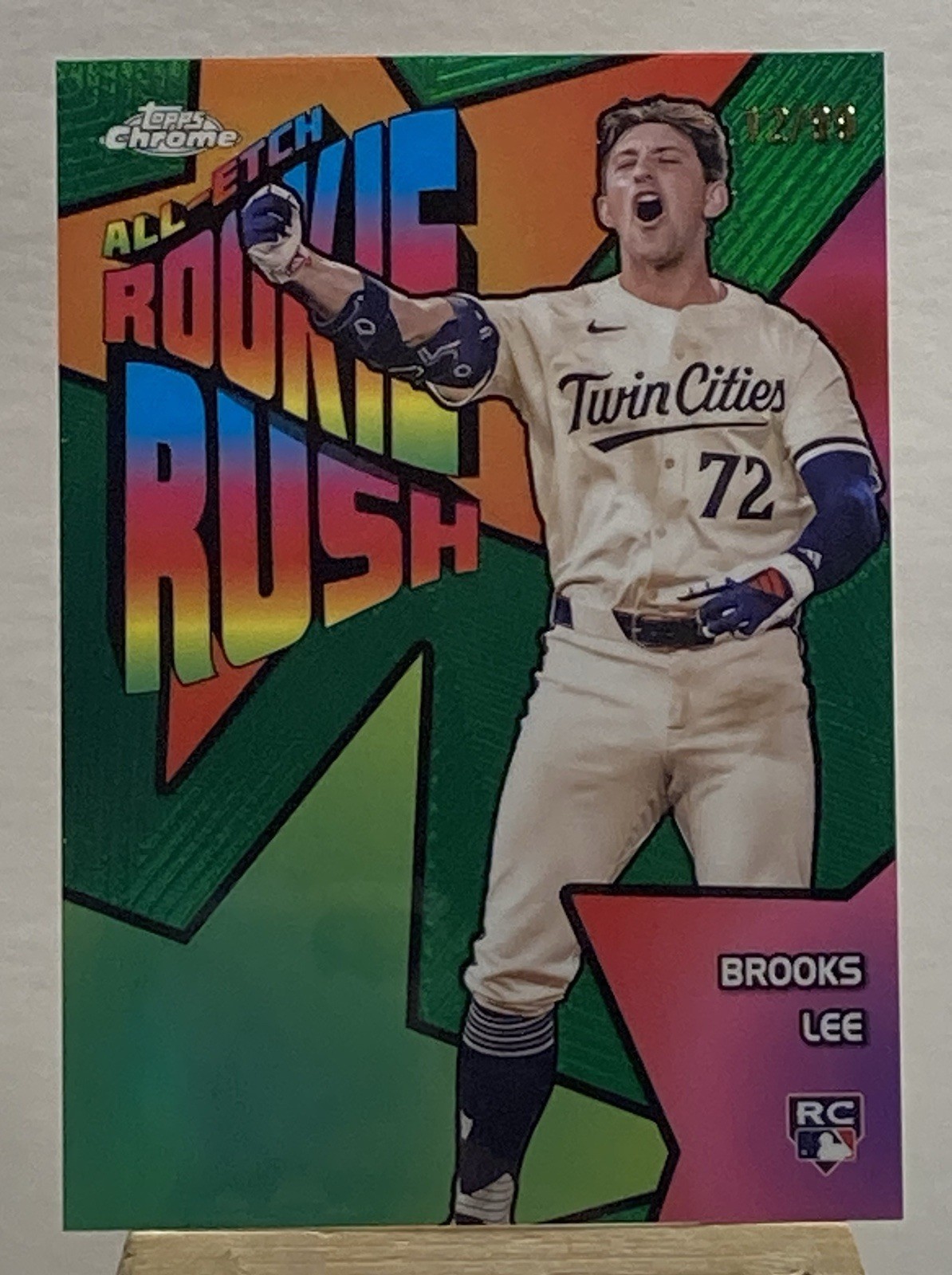 2025 Topps Chrome Brooks Lee All-Etch Rookie Rush /99 Green Twins