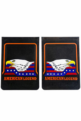 Heavy-Duty Truck Mud Flaps Set (2) 18'' W x 15'' H   American Legend Eagle Design