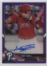 2018 Bowman Chrome Prospect Purple Refractor 13/250 Jose Gomez #CPA-JG Auto sc2