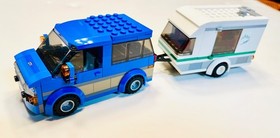 LEGO, CITY 60117, VAN & CARAVAN, ASSEMBLED, COMPLETE, BOX+MANUALS+FIGS