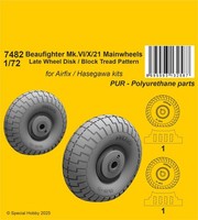 Cmk 129-7482 - 1:72 Beaufighter Mk.Vi/X/21 Mainwheels - Neu