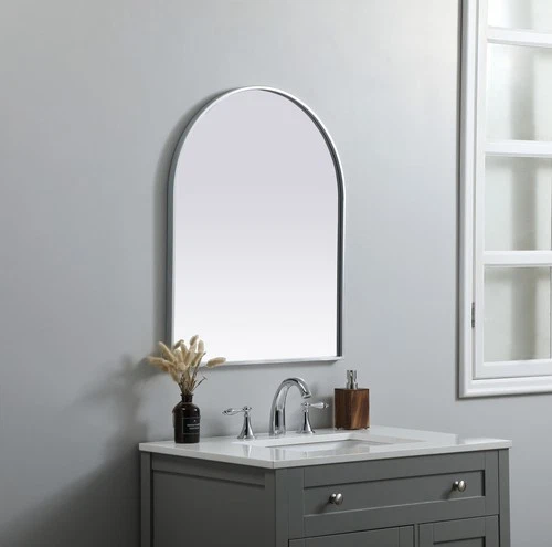 Elegant Lighting MR1A2430 Ayra 24" W x 30" H Modern Arched - Silver - Picture 8 of 12